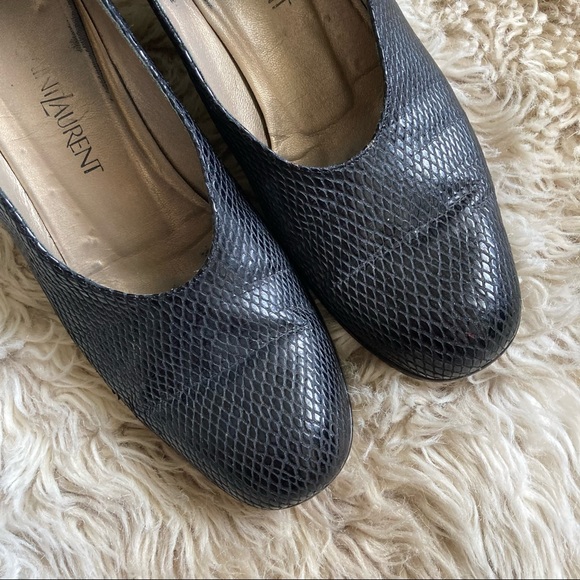 Vintage Yves Saint Laurent Black block heels 8.5 - Picture 3 of 9